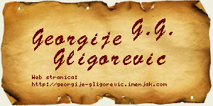 Georgije Gligorević vizit kartica